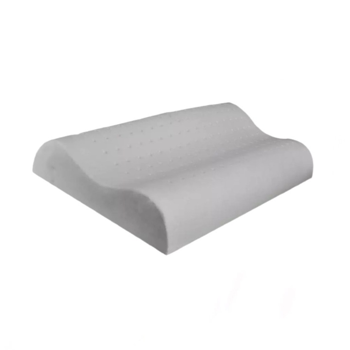 Memóriapárna, Monte Rosa, nyaktámasszal, Fehér, 42 x 72 cm