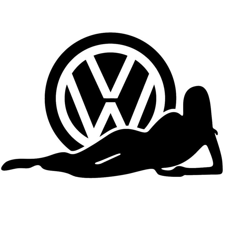Orafol Volkswagen autó dekoratív matrica, 15x10cm