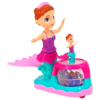 Figurina sirena ,cu sunete si lumini ,multicolora Figurina sirena ,cu sunete si lumini ,multicolora