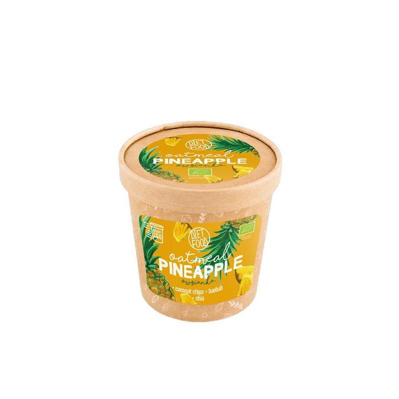 Porridge Exotic din Ovaz cu Ananas Bio 70 grame Diet Food