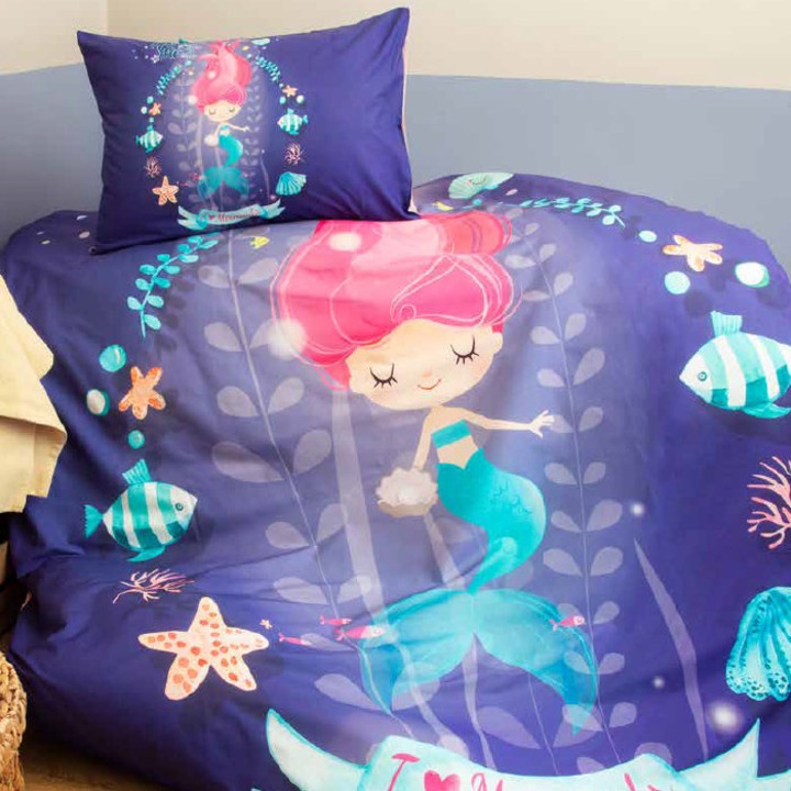 Спален комплект Issimo Mermaids Baby, бебешки, 4 части