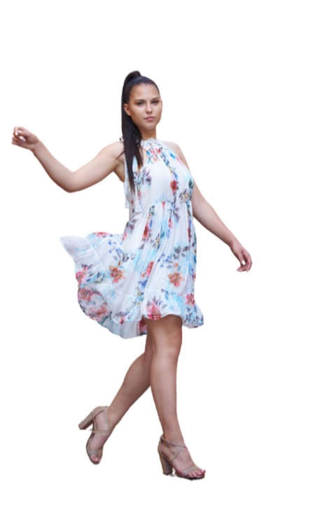 Рокля ANP Цветя, Многоцветен, S