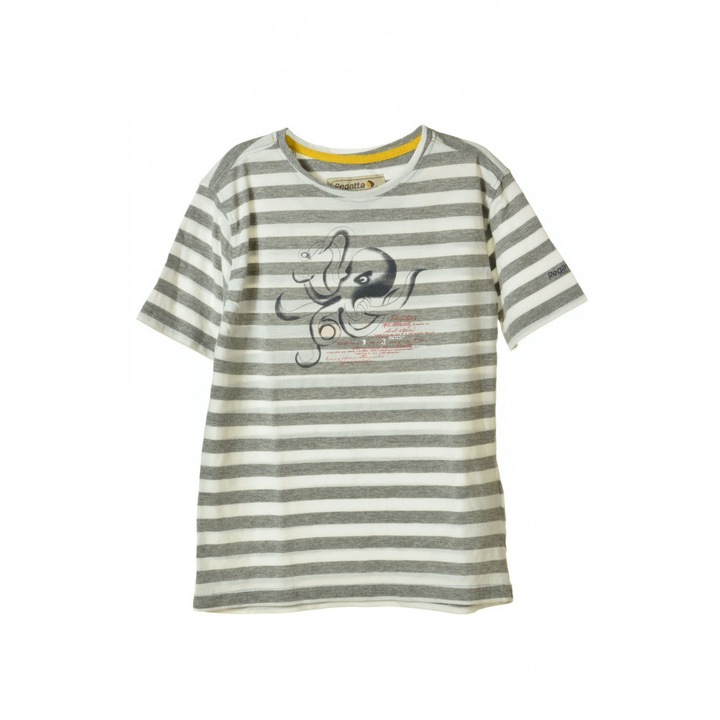 Regatta szürke-fehér csíkos fiú póló – 140