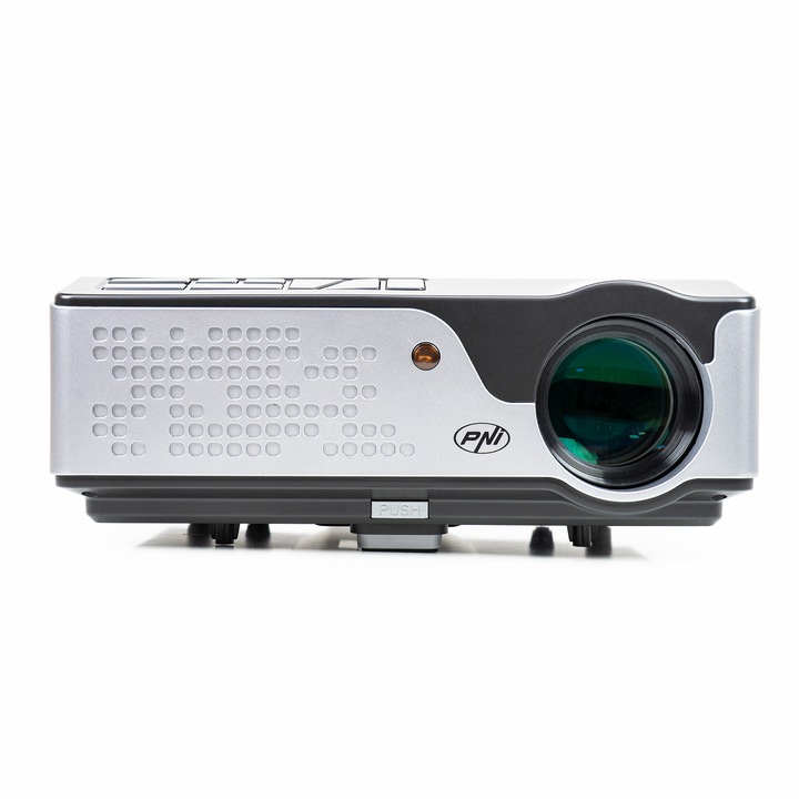 PNI VP850 LED Projektor, 4000 lumen, Full HD felbontás, 4000:1 kontrasztarány HDMI (2x), USB (2x), AV, VGA, Air Play, Miracast, Keystone