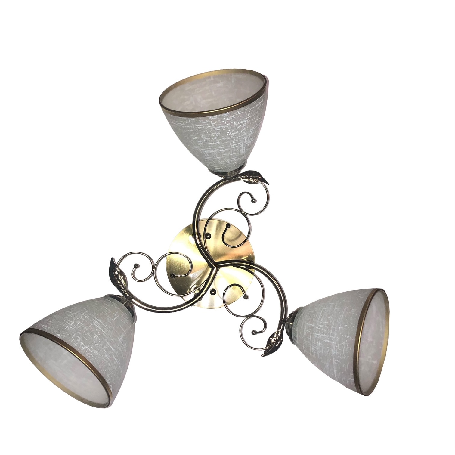 Candelabru NG 2728 Sence E27, 3x40W, 220V, auriu/alb