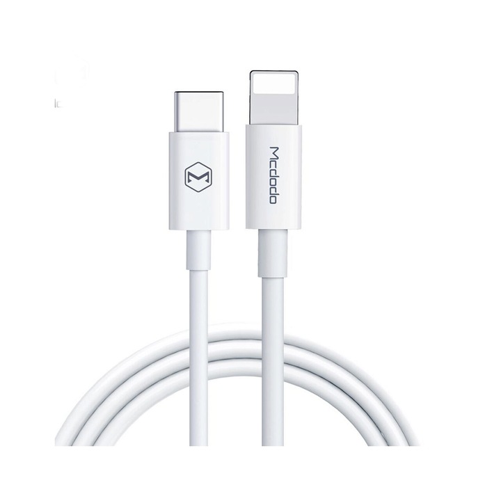 Cablu Mcdodo Element Series Type-C la Lightning, max 2A, 1m, Alb