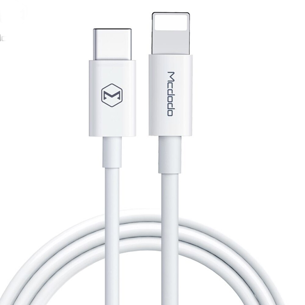 Cablu Mcdodo Element Series Type-C la Lightning White, max 2A, 1m