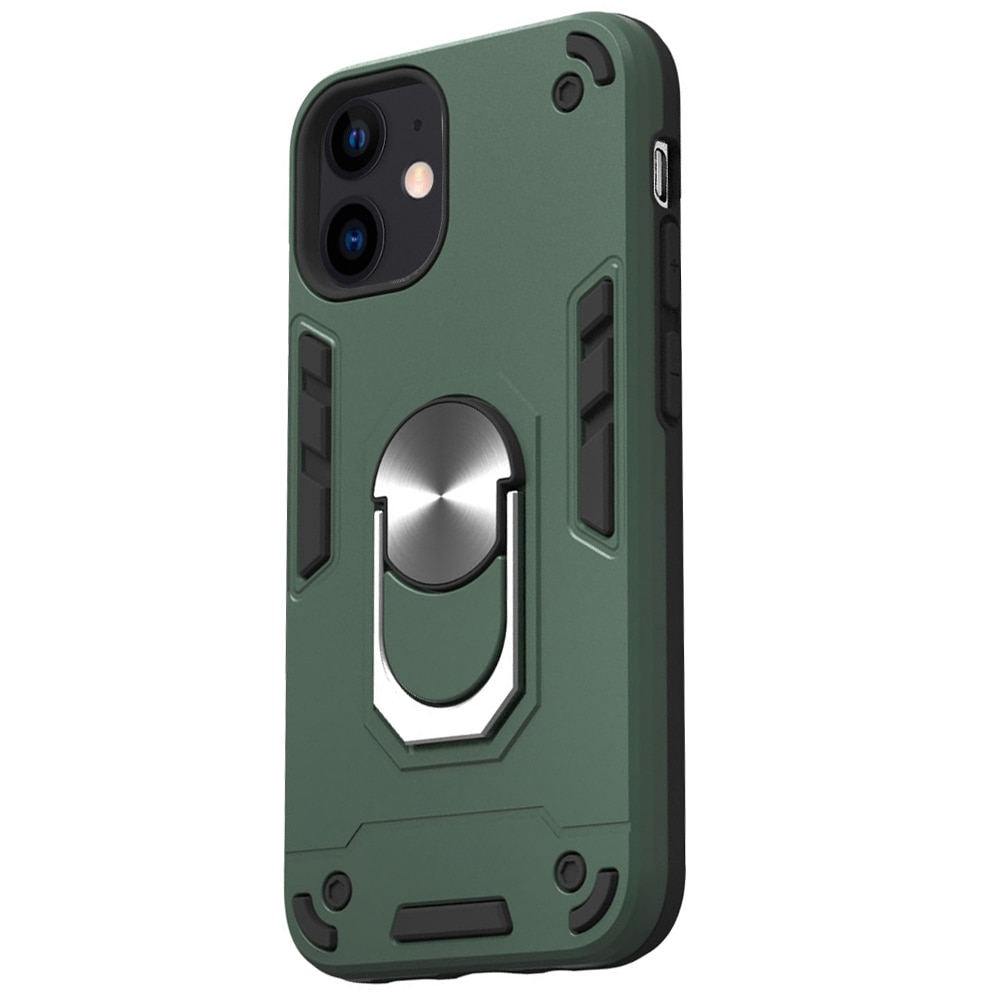 Husa Lemontti Armour Series 2 in 1 compatibila cu iPhone 12 Mini, Dark Green