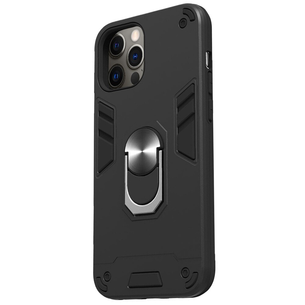 Husa Lemontti Armour Series 2 in 1 compatibila cu iPhone 12 Pro Max, Black