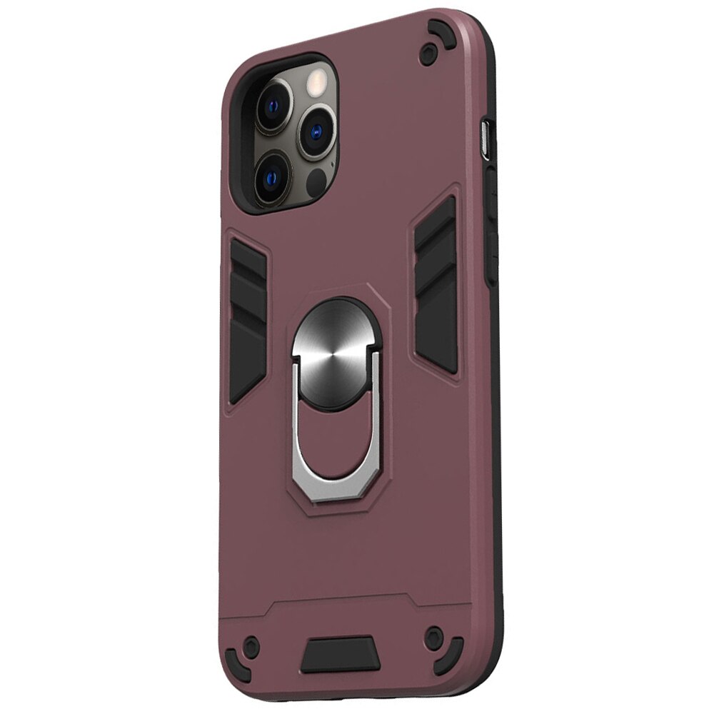 Husa Lemontti Armour Series 2 in 1 compatibila cu iPhone 12 Pro Max, Wine Red