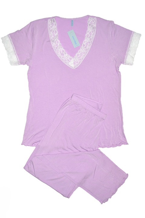 Pijama dama Magic dream 8114, Alb/Lila