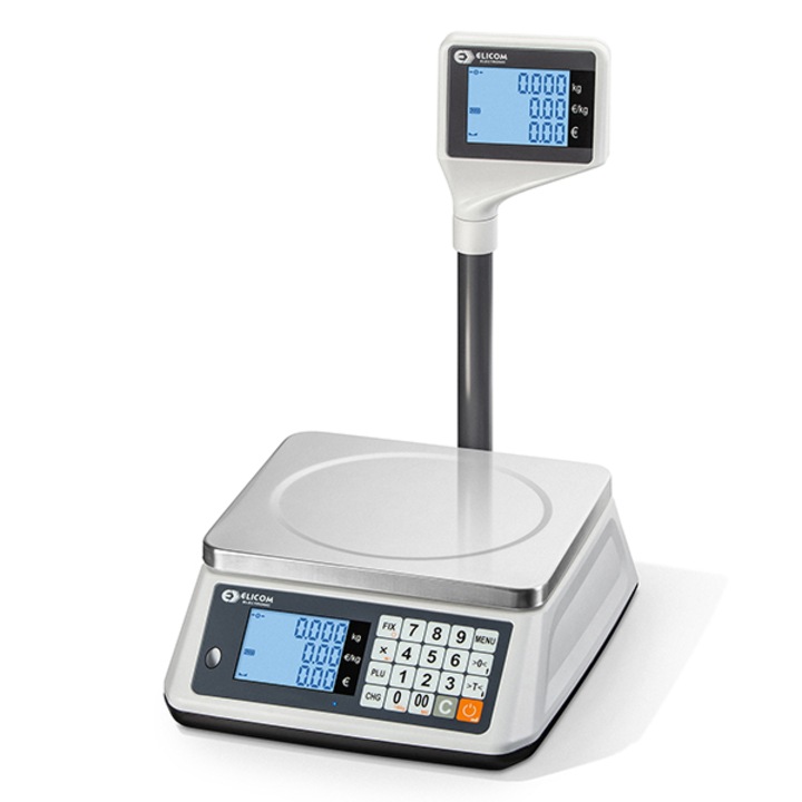Cantar electronic comercial, ELICOM, S300L, 15/30 kg, Alb