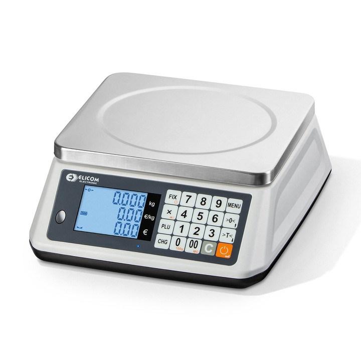 Cantar electronic comercial, ELICOM, S300F, 15/30 kg, Alb