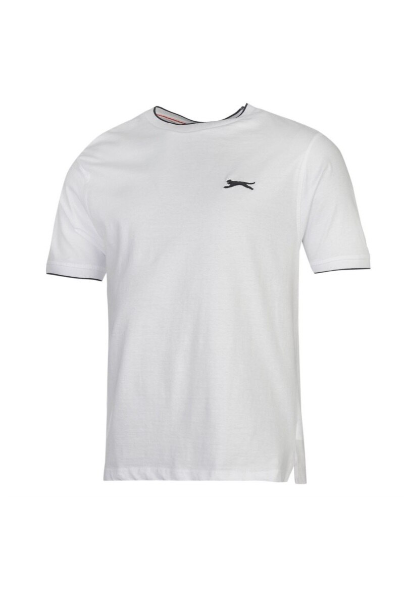 Tricou barbati, Slazenger Tipped, Bumbac, Alb