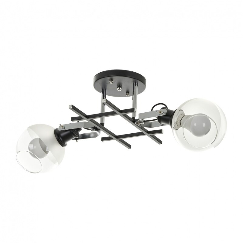 Lustra Virgil, negru, 2xe27, 2279/2