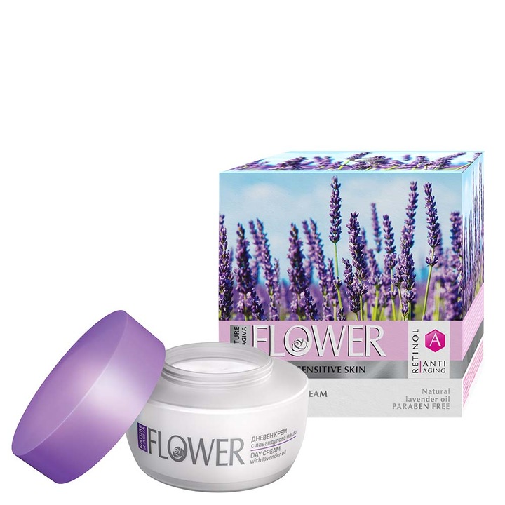 Crema de zi cu extract de lavanda pentru ten uscat, Nature of Agiva, 50 ml