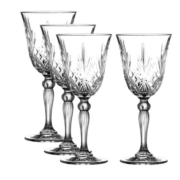 Set 4 pahare pentru vin rosu, Lyngby Glas Melodia, 27 cl