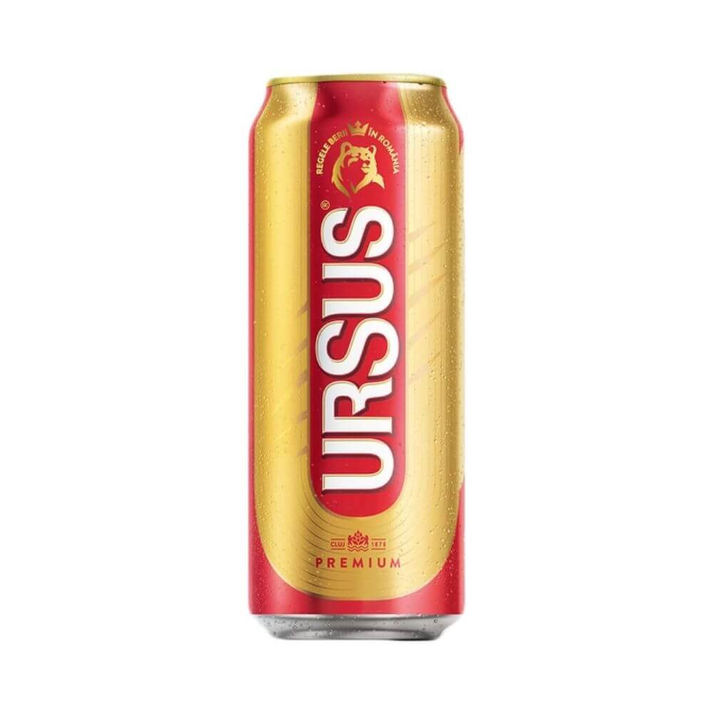 Bere Blonda Ursus Premium, 0.5 l, 24 Buc/Bax