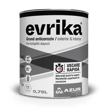 Grund anticoroziv Evrika rosu oxid Azur 0.75l