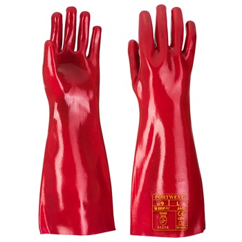 Manusi PVC 45 cm, Rosu, XL Manusi PVC 45 cm, Rosu, XL