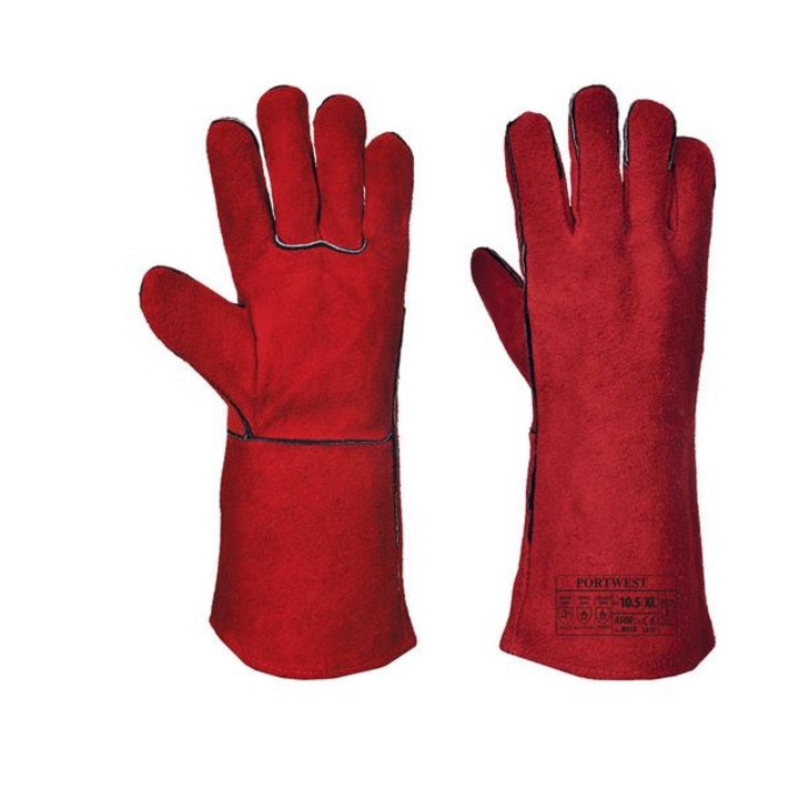 Manusi din piele pentru sudori, rosu, Portwest, 3XL