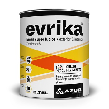 Email Evrika superlucios negru Azur 0.75l