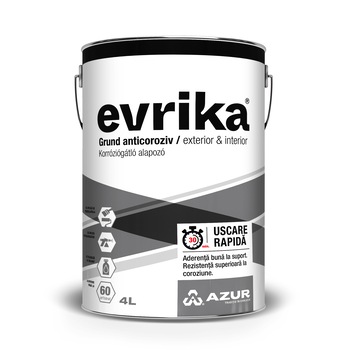 Grund anticoroziv Evrika rosu oxid Azur 4l Grund anticoroziv Evrika rosu oxid Azur 4l