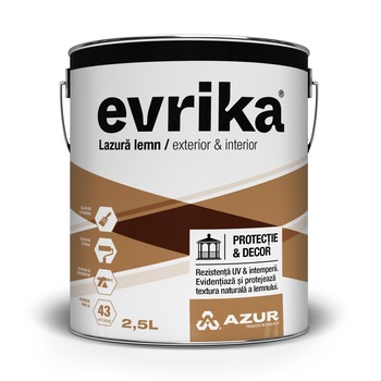 Lazura pentru lemn Evrika nude 2.5 l Lazura pentru lemn Evrika nude 2.5 l
