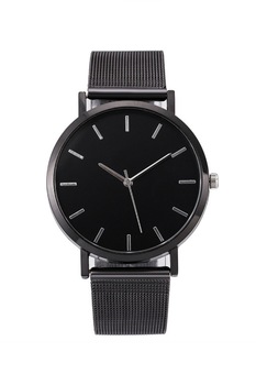 Ceas de dama Cristalini, curea metalica neagra din otel inoxidabil, masura reglabila Ceas de dama Cristalini, curea metalica neagra din otel inoxidabil, masura reglabila