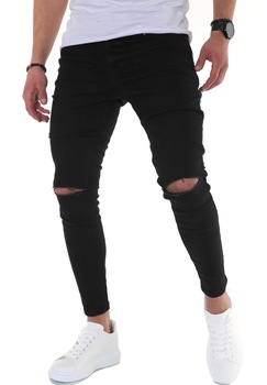 Blugi barbatesti, fashion, cu rupturi, prespalati Blugi barbatesti, fashion, cu rupturi, prespalati