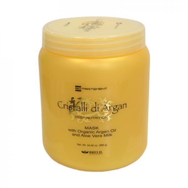 Masca de par cu ulei de argan, Brelil, Cristalli Argan Mask Exp, 1000 ml