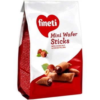 Napolitane cu Crema Fineti Wafer Sticks, 100 g, 10 Buc/Cutie, Aroma Alune de Padure Napolitane cu Crema Fineti Wafer Sticks, 100 g, 10 Buc/Cutie, Aroma Alune de Padure