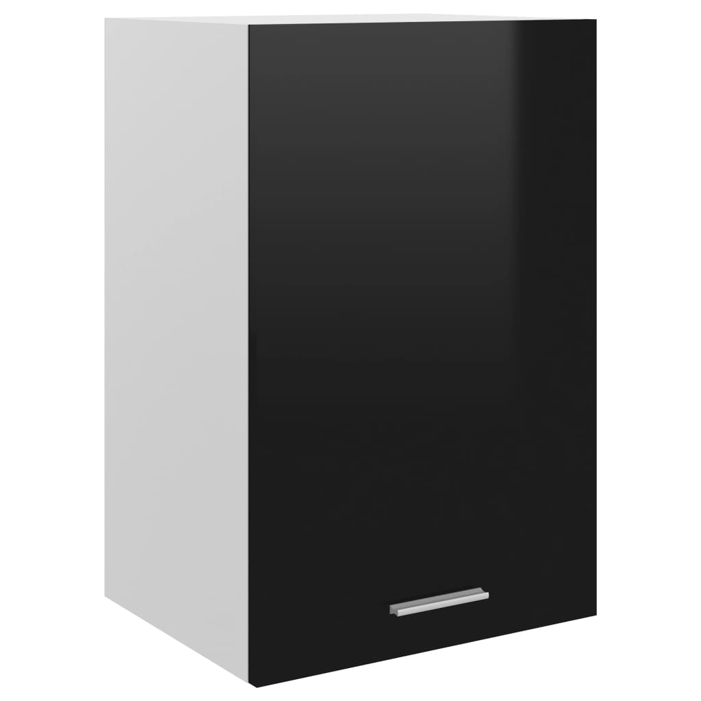 Dulap suspendat de bucatarie, vidaXL, PAL, 39,5 x 31 x 60 cm, Negru extralucios