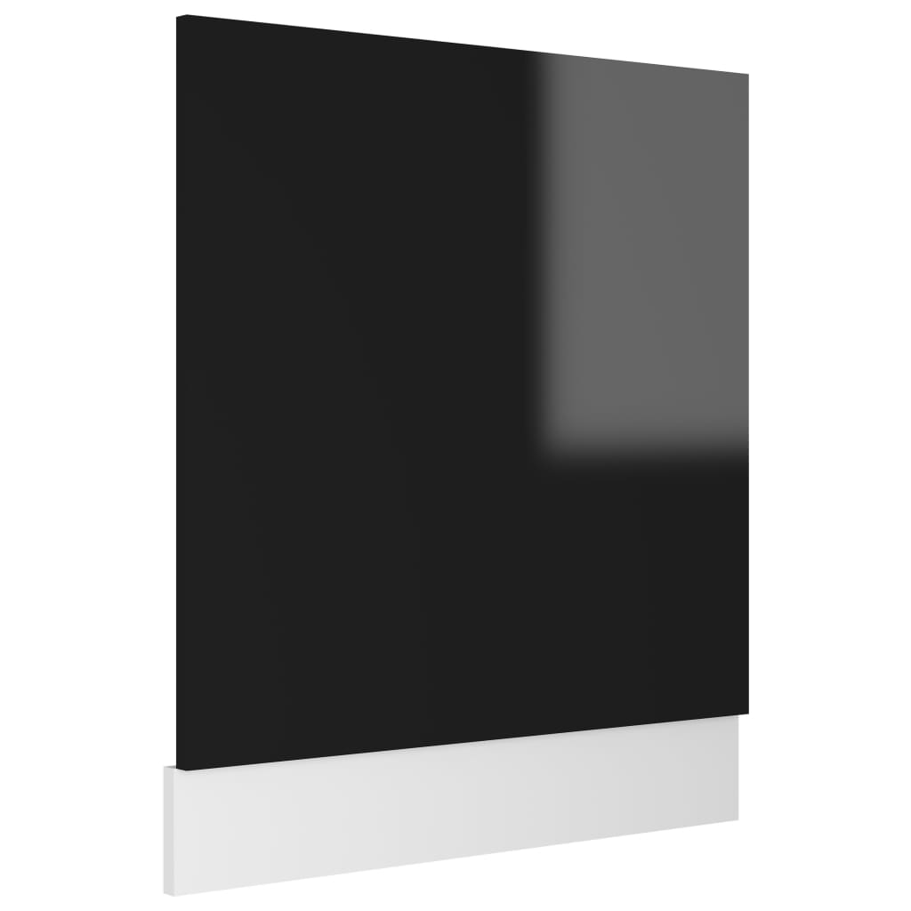 Panou frontal masina spalat vase, vidaXL, PAL, 59,5x3x67 cm, Negru