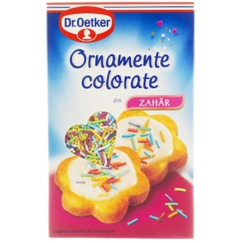 Ornamente Colorate pentru Prajituri DR. OETKER, Zahar, 80 g Ornamente Colorate pentru Prajituri DR. OETKER, Zahar, 80 g