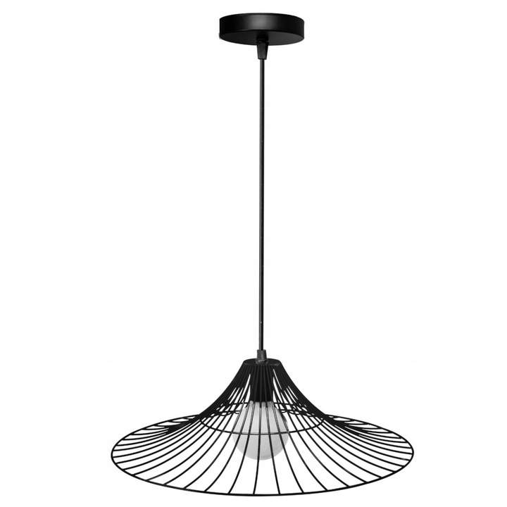 Pendul EGO Loft Round, E27, Negru, 230V, design unic