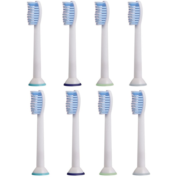 Комплект резервни накрайници за електрически четки за зъби съвместими с cъвместими глави с Philips Sonicare ProResult, Diamondclean и др., 8 бр.
