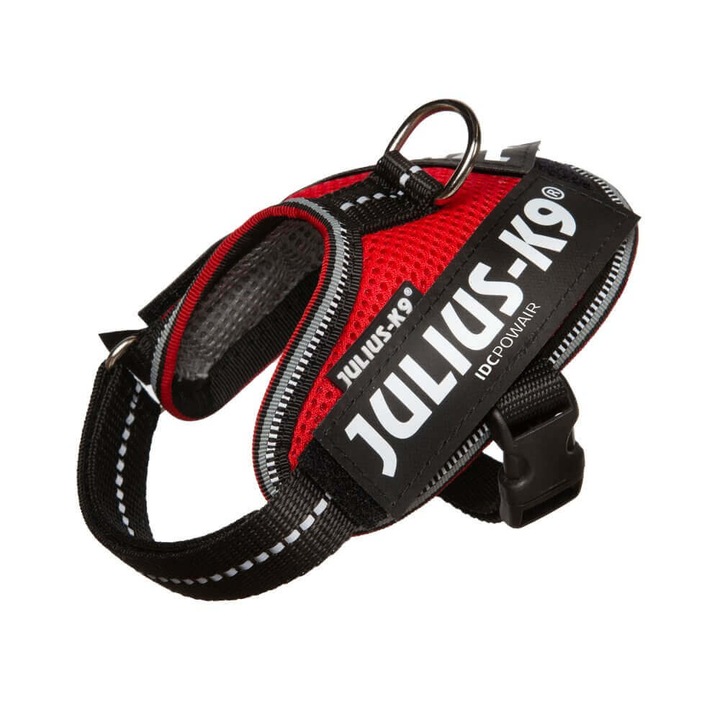 IDC Powair hám Julius K9 kölykök számára, Nagyon kicsi derék, 0,8-3 kg, Piros