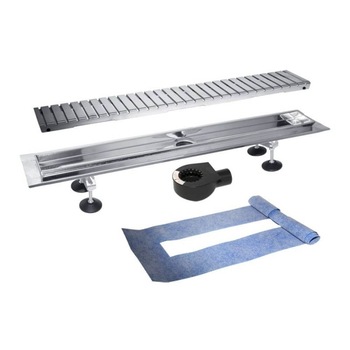 Set 5 Piese Rigola Dus Tece Linus 70 Base, Canal de Dus 70 cm, Grila de Dus din Inox, Sifon Standard DN 50, Picioruse, Banda de Etansare Set 5 Piese Rigola Dus Tece Linus 70 Base, Canal de Dus 70 cm, Grila de Dus din Inox, Sifon Standard DN 50, Picioruse, Banda de Etansare
