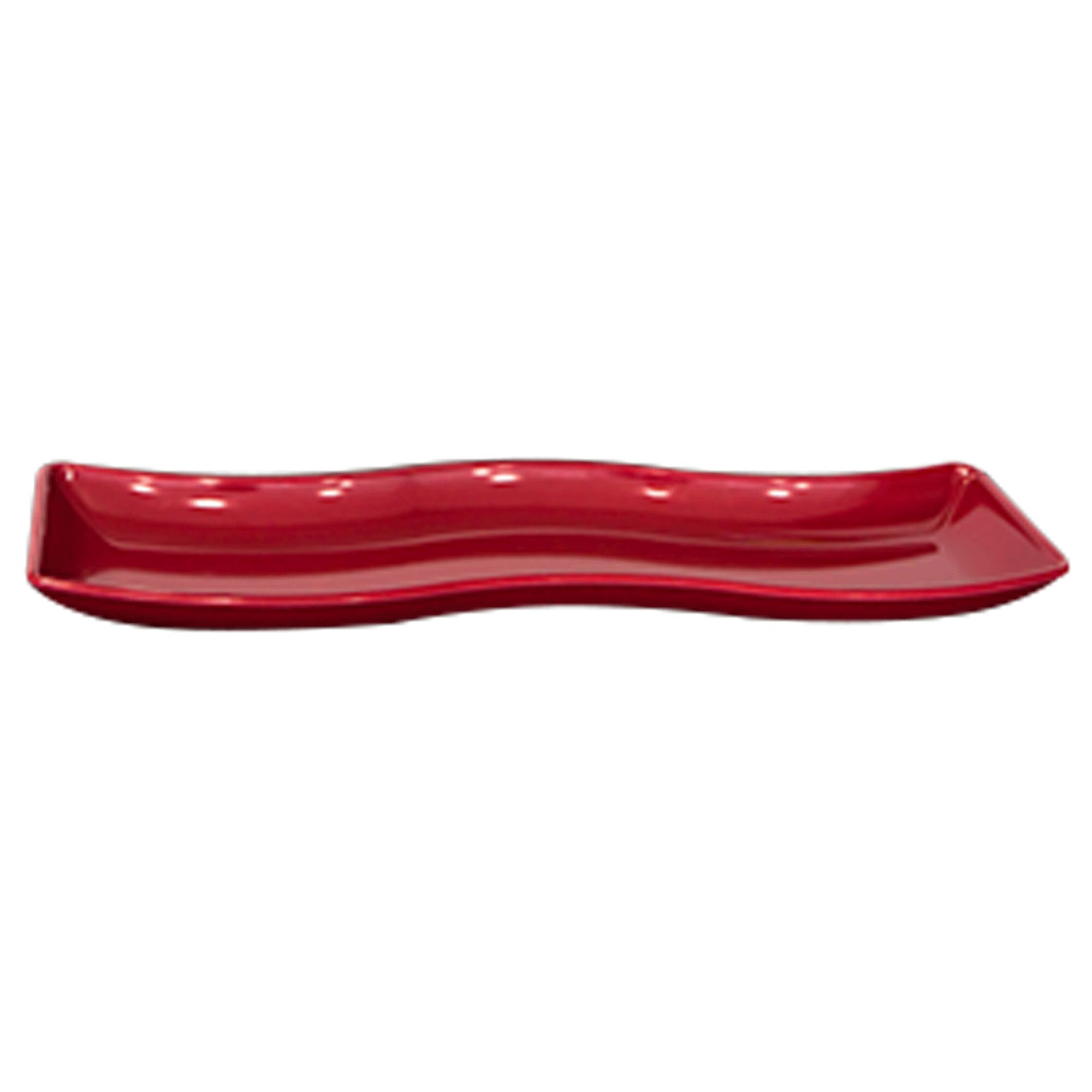 Platou melamina ondulat RAKI 60x18x4cm rosu