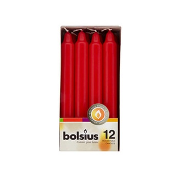 Set 12 bucati, lumanari pascale decorative, 180 x 21 mm, Rosu Set 12 bucati, lumanari pascale decorative, 180 x 21 mm, Rosu