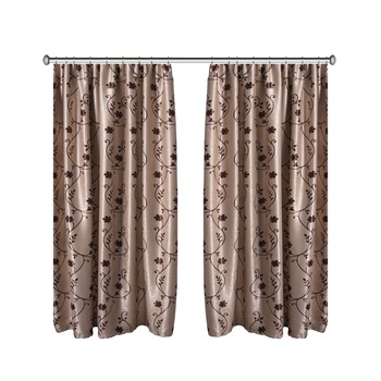 Set doua draperii Black-out Floricele Maro 2x100x225 cm, cu rejansa Set doua draperii Black-out Floricele Maro 2x100x225 cm, cu rejansa