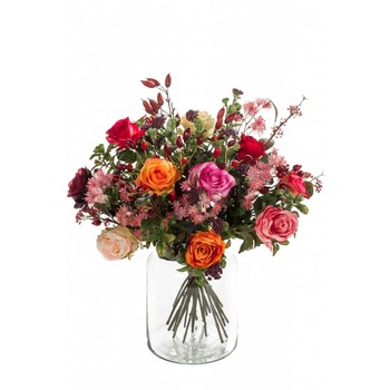 Buchet de flori artificial, Emerald, Polietilena, 50 cm, Multicolour Buchet de flori artificial, Emerald, Polietilena, 50 cm, Multicolour