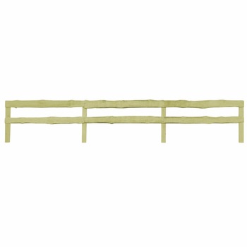 Set de 2 panouri de gard de gradina cu 2 traverse, vidaXL, Lemn de pin, 510 x 90 cm, Maro Set de 2 panouri de gard de gradina cu 2 traverse, vidaXL, Lemn de pin, 510 x 90 cm, Maro