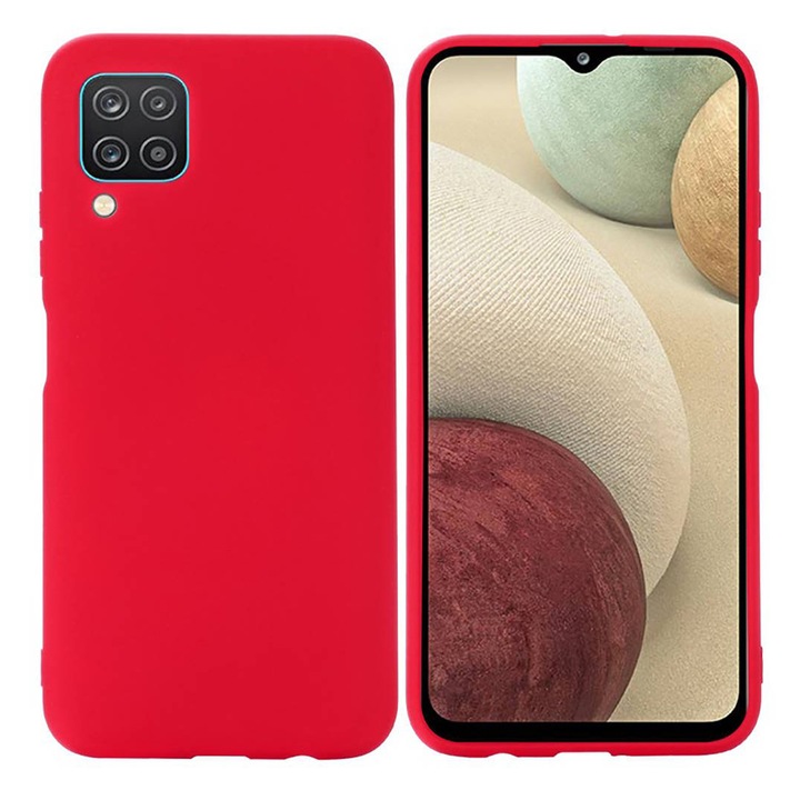 Силиконов калъф Optim Ultra Protection за Samsung Galaxy A12, червен