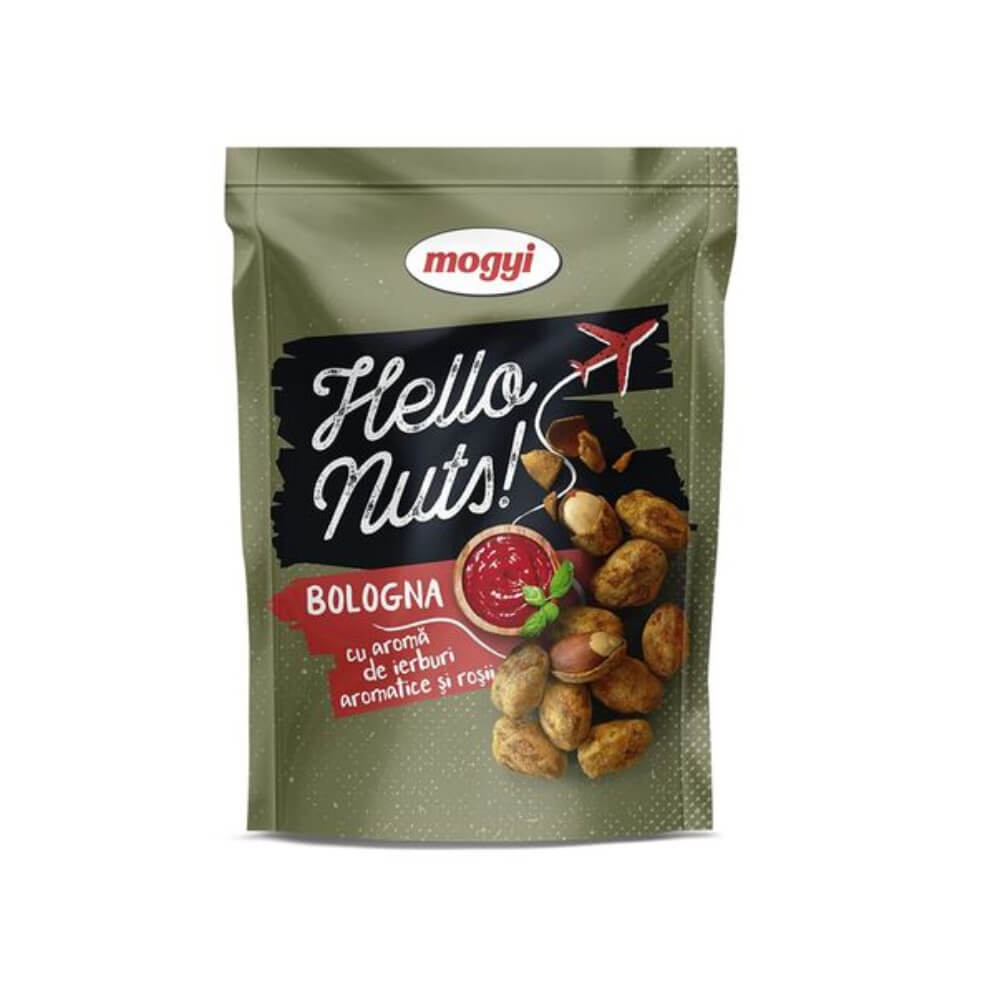 Arahide Prajite Picante cu Aroma de Rosii Mogyi Hello Nuts, 100g