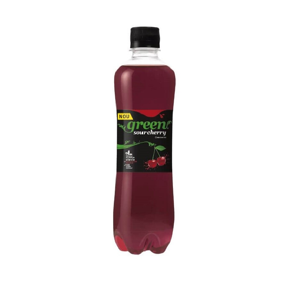 Bautura Carbogazoasa Green Sour Cherry, 1.5L