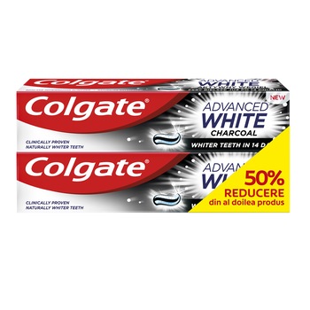Pachet promo: 2 x Pasta de dinti Colgate Advanced White Charcoal 100ml Pachet promo: 2 x Pasta de dinti Colgate Advanced White Charcoal 100ml