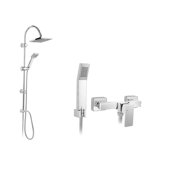 Coloana de dus fixa si mobila cu baterie dus Zicco, Ferro