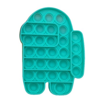 Jucarie antistres din silicon, Pop it now, forma Among Us, verde, 13 cm, Urban Trends ® Jucarie antistres din silicon, Pop it now, forma Among Us, verde, 13 cm, Urban Trends ®
